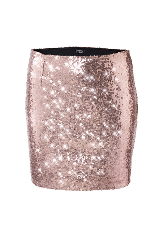Ladies' Mini Skirt, Rose Gold Sequins - A-line (500x500), Png Download