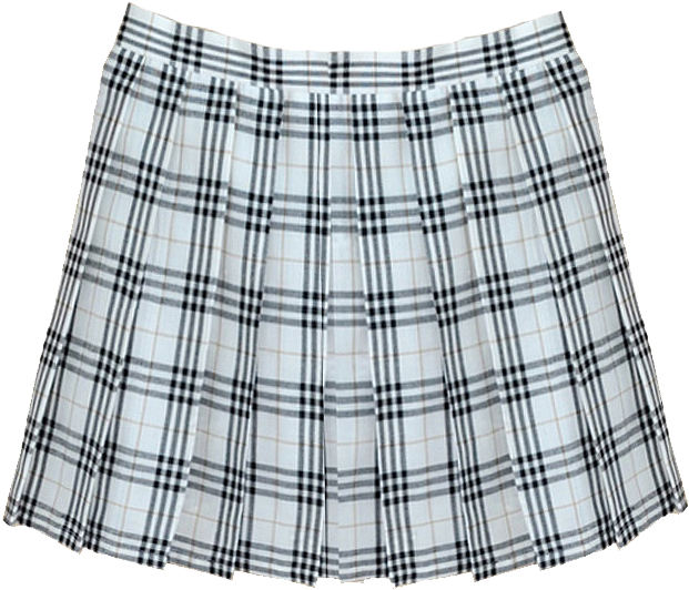 Grid Tennis Skirt - School Girl Skirt Png (700x700), Png Download