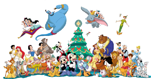 Jpg Library Xmas - Mickey Mouse Christmas Clipart Png (500x300), Png Download