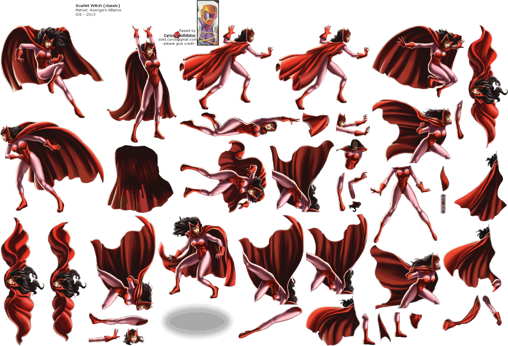 Click For Full Sized Image Scarlet Witch - Avengers Alliance Scarlet Witch (1980x1348), Png Download