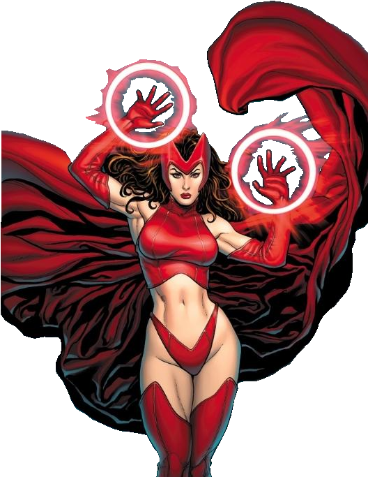 Scarlet Witch - Marvel Scarlet Witch Hot (527x700), Png Download