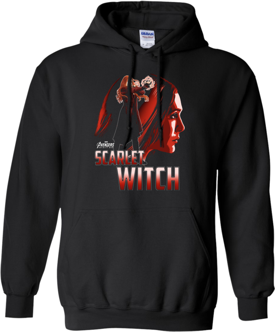 Marvel Infinity War Scarlet Witch Profile Premium T-shirt - Black Panther Hoodie (1155x1155), Png Download