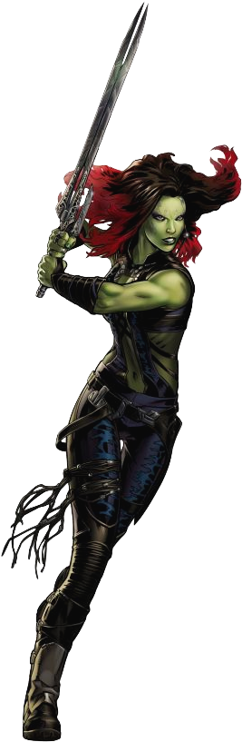 Guardian Gamora Portrait Art - Marvel Gamora No Background (304x850), Png Download