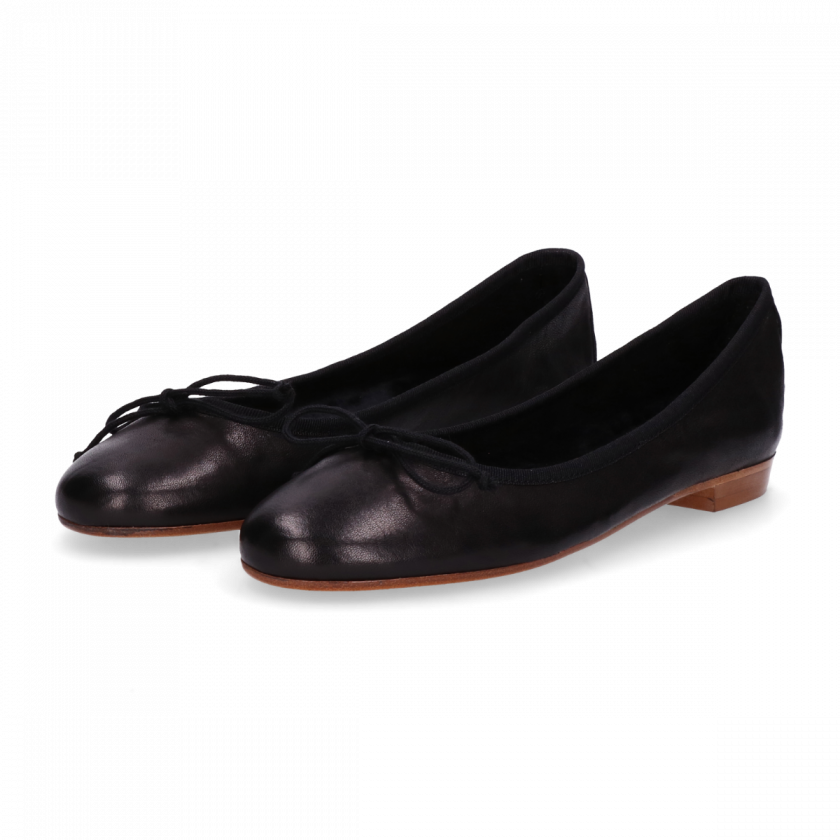 Ballerina Soft Smooth Leather Black - Ballet Flat (840x840), Png Download