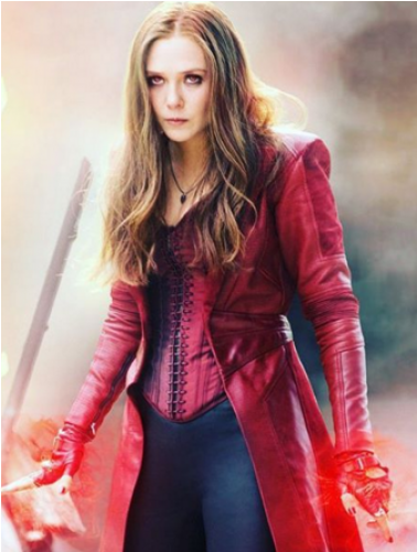 Civil War Scarlet Witch Red Leather Coat - Scarlet Witch Black Panther (500x500), Png Download
