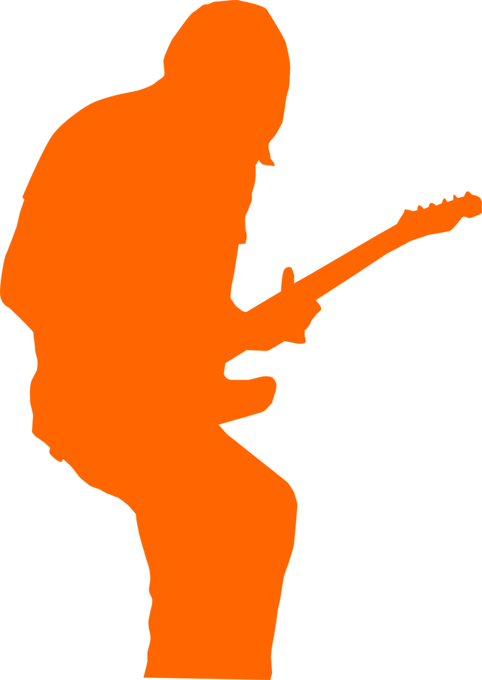 Public Domain Clip Art Image - Guitarist Rock (958x1351), Png Download