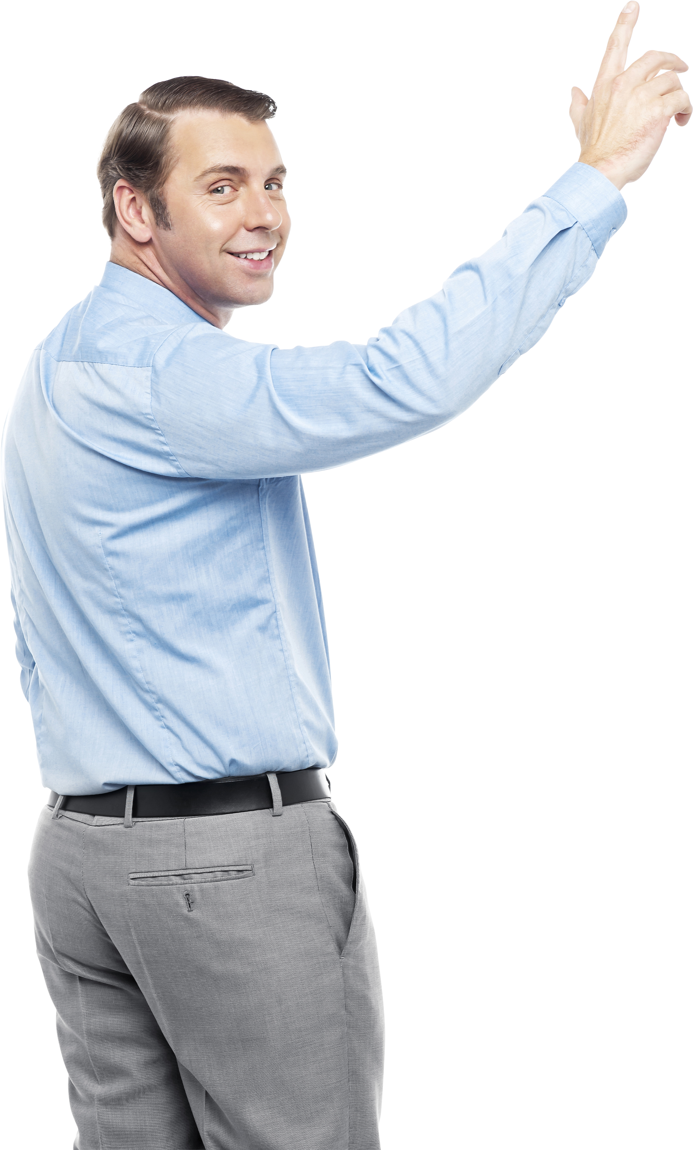Men Pointing Up Png Image - Man Pointing Up Png (3200x4809), Png Download