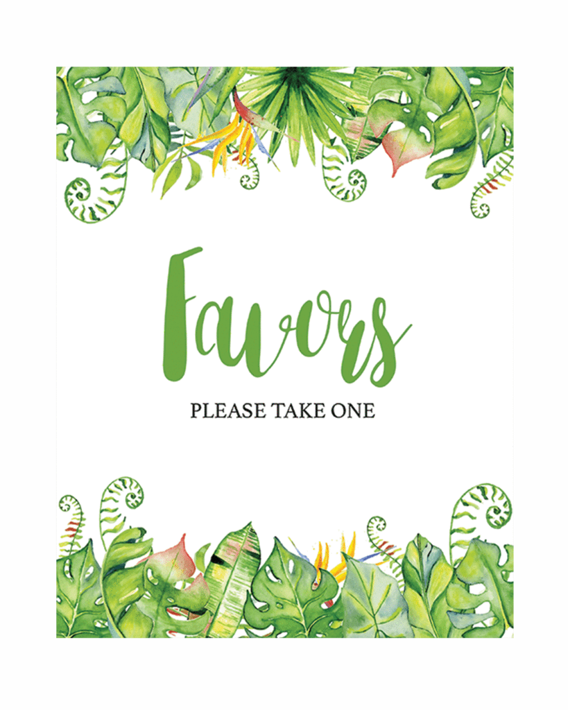 Luau Party Favors Sign Download By Littlesizzle - Troical Headband Station Sign (819x1024), Png Download