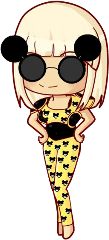 Paparazzi - Lady Gaga Chibi (600x800), Png Download