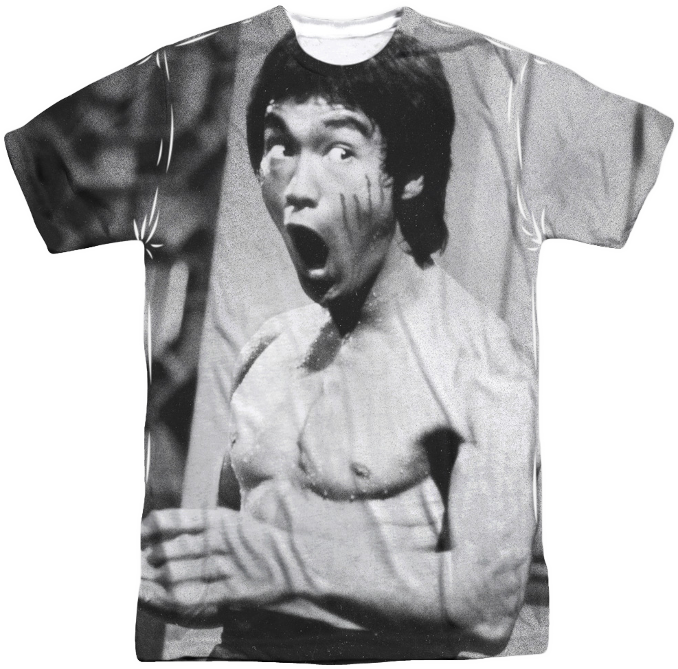 Black And White Bruce Lee T-shirt - Bruce Lee Tee Shirts (987x974), Png Download