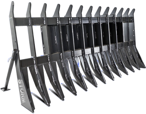 The Root And Silage Rake By Storm Attachments Can Help - Skid Steer Push Rake (498x498), Png Download