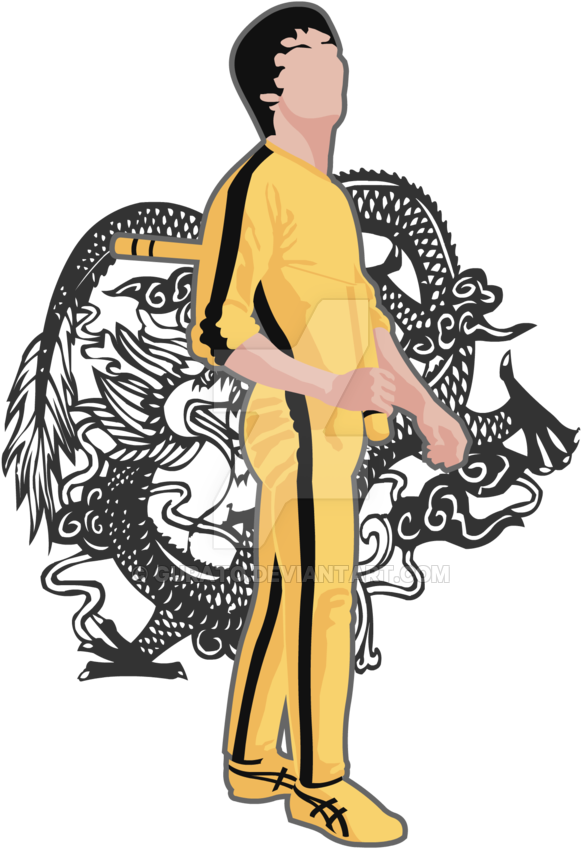 Bruce Lee Game Of Death Png Vector Download - Chinese Dragon (600x857), Png Download