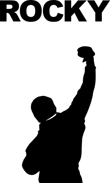 Image Result For Rocky Balboa Silhouette - Rocky Silhouette (374x622), Png Download