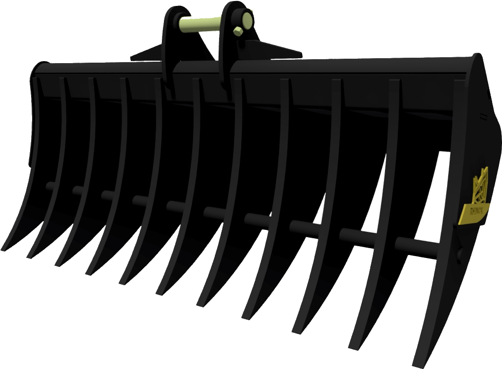 Excavator Land Rake - Excavator (1255x830), Png Download