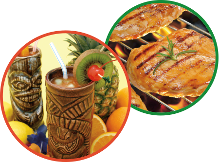 Tiki Glass Drinks, Grilled Chicken - Come Servire Un Cocktail (450x333), Png Download