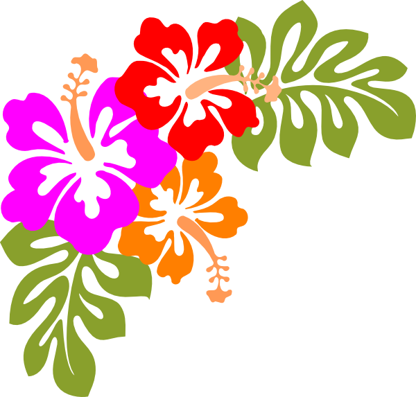 Compass Lodge Luau - Black And White Hibiscus Flowers (600x573), Png Download