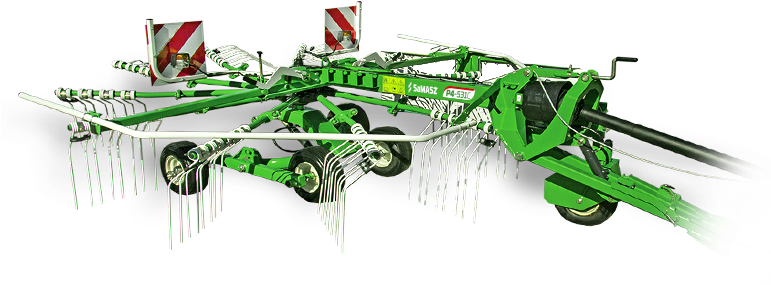 Single Rotor Rakes Uno-trailed - Samasz (780x330), Png Download
