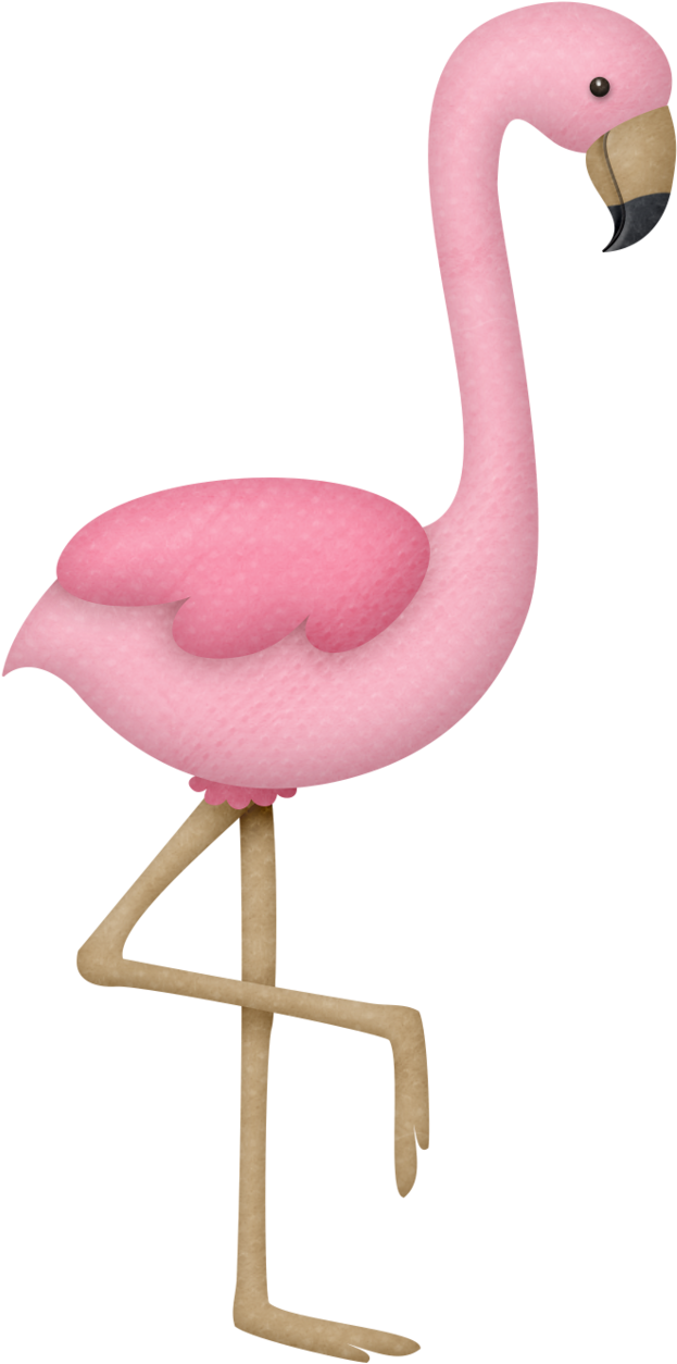 Flamingo Clipart Luau - Goma Eva De Flamencos Rosados (410x800), Png Download