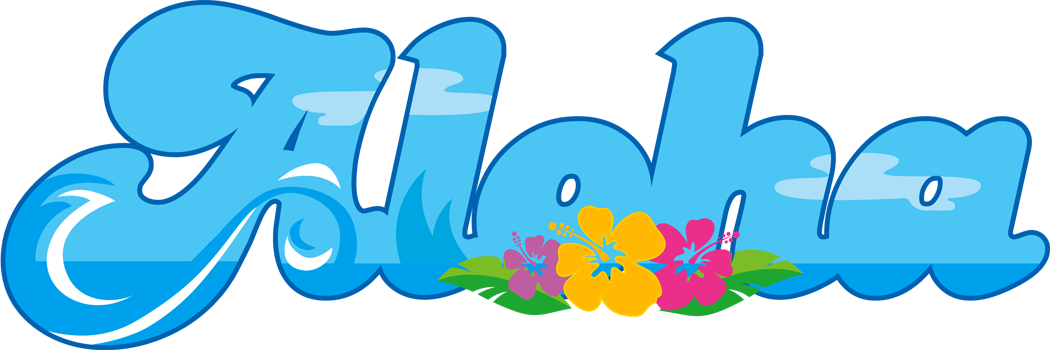 Free Aloha Clipart Image Hawaiian Luau Clip Art - Aloha Clipart (1050x350), Png Download