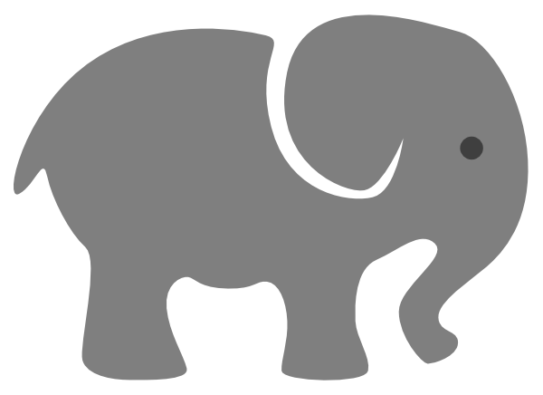 How To Set Use Grey Baby Elephant Clipart (600x436), Png Download