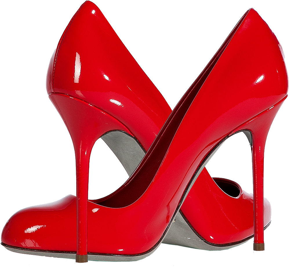 Sergio Rossi Flamenco Red Patent Leather Stilettos - Red High Heels Png (1123x998), Png Download