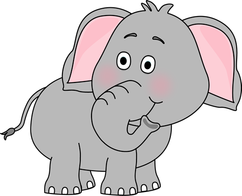 Cute Baby Elephant Clip Art - Elephant Picture For Preschool (500x404), Png Download