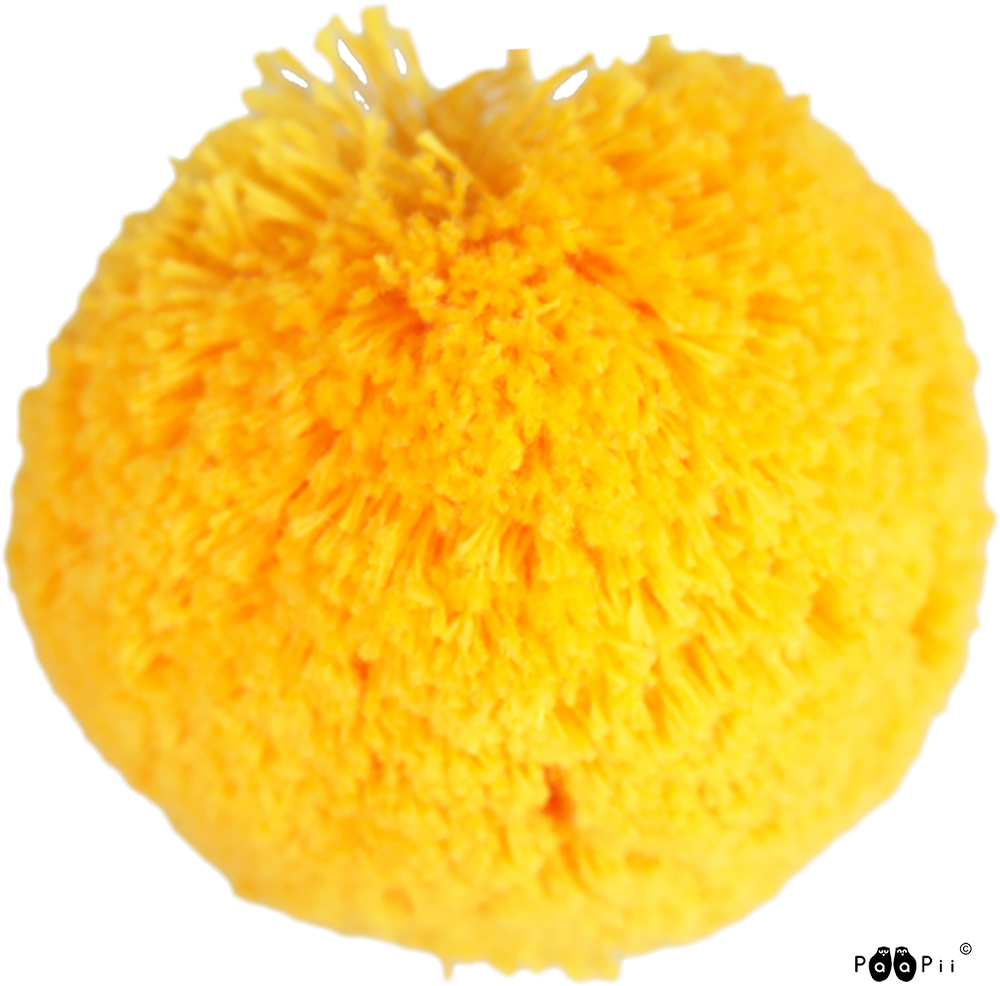 Cotton Pom Pom 7cm, Yellow - Yellow Pom Pom (1000x1000), Png Download