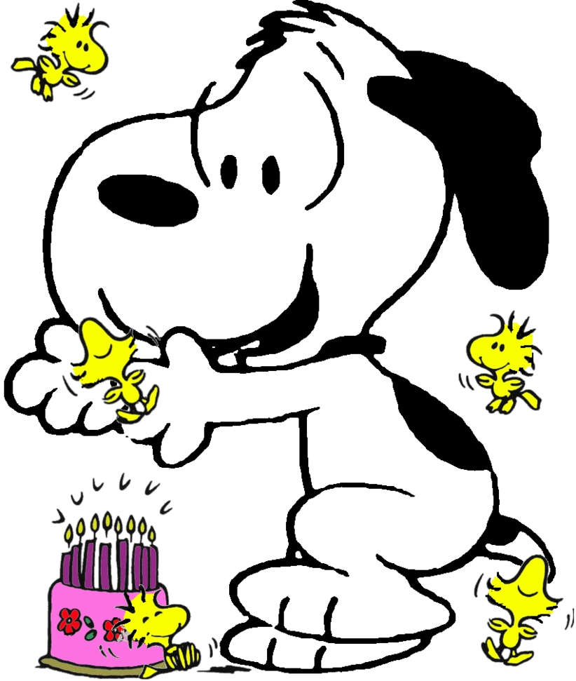 Snoopy Birthday Png Banner Library Stock - Imagenes Snoopy Happy Birthday (822x971), Png Download