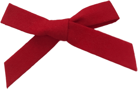 Red Fabric Bow - Ribbon (600x600), Png Download