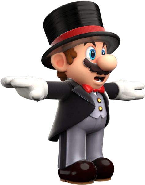 Download Zip Archive - Super Mario Odyssey Black Tuxedo (750x650), Png Download