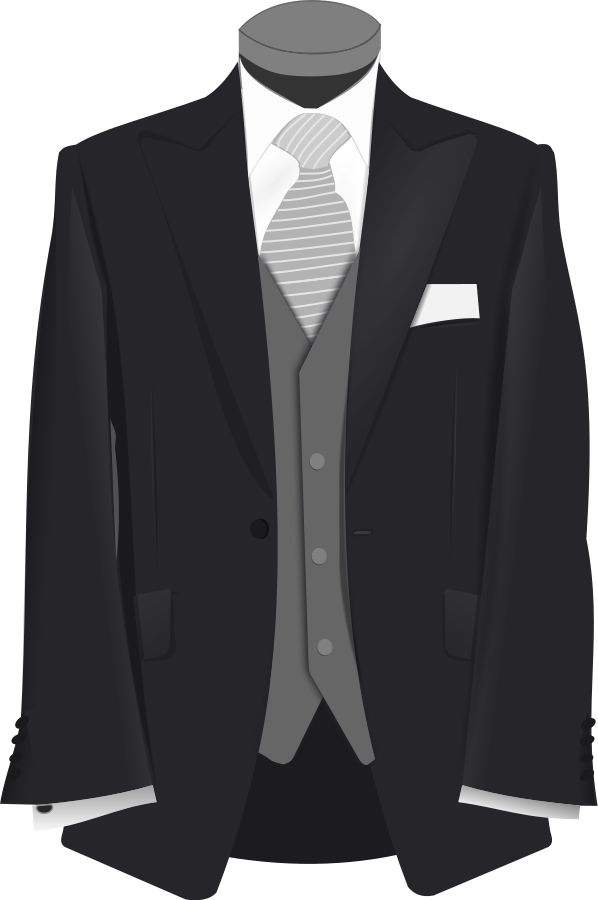 Suit Clipart, Vector Clip Art Online, Royalty Free - Suit Clipart Png (598x900), Png Download