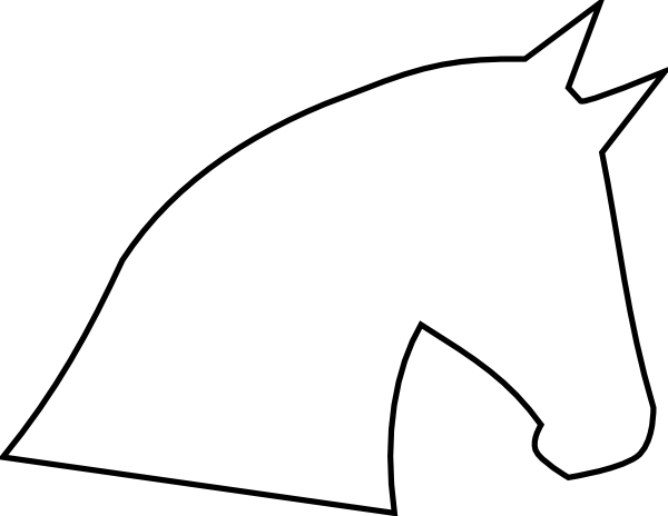 Horse Head Outline Svg Clip Arts 600 X 464 Px (600x464), Png Download