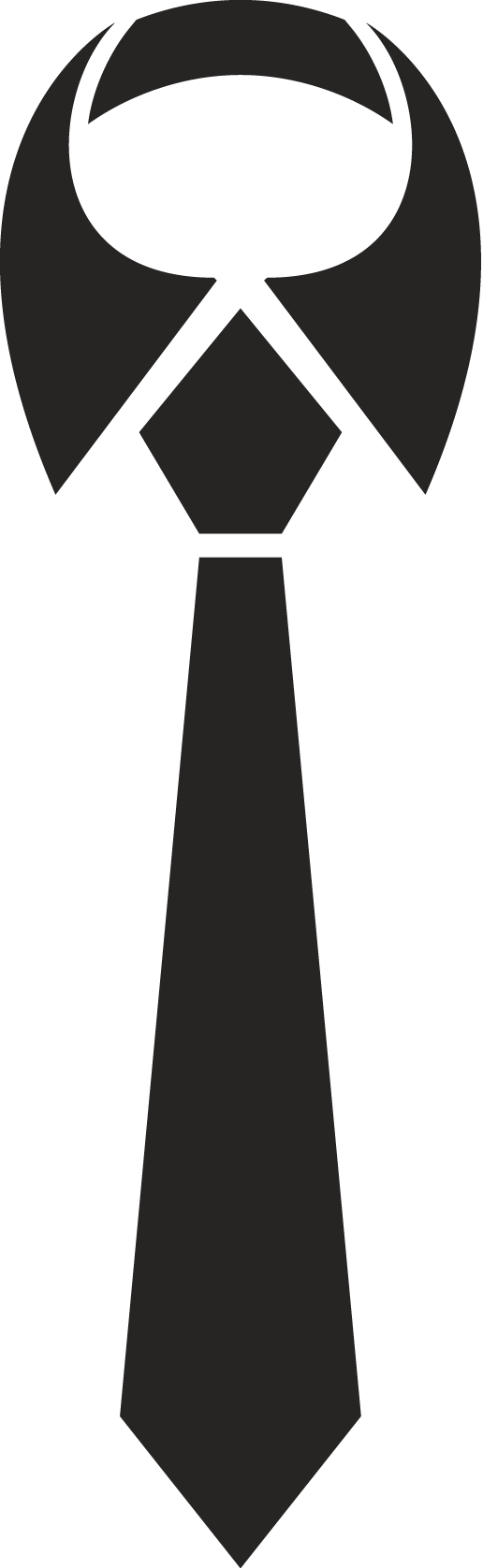 Black Tie (516x1676), Png Download