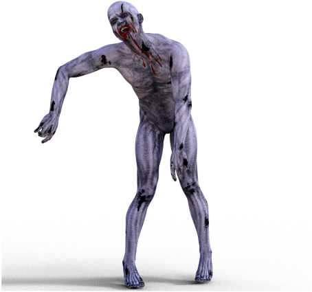 Zombie Art Public Domain (500x500), Png Download