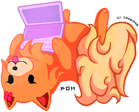 Pom Gets Wifi - Cartoon (479x387), Png Download