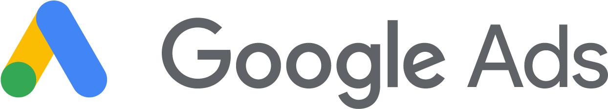 Brand Logo Lockups An Arrow That Points Down When Collapsed - Google Ads Logo Transparent (1501x472), Png Download