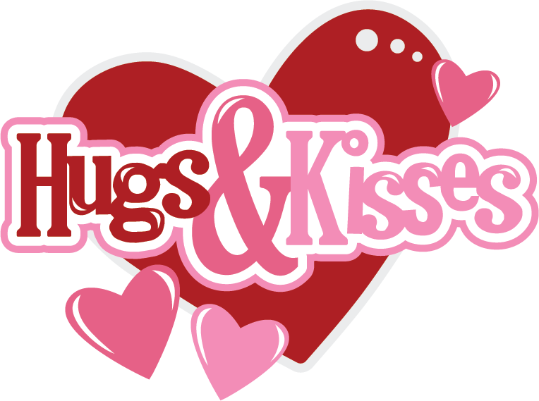 Hugs & Kisses Svg Scrapbook Files Svg Files For Scrapbooking - Many Hugs And Kisses (764x569), Png Download