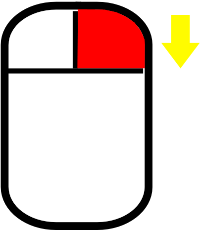 Hold Right Click (416x480), Png Download