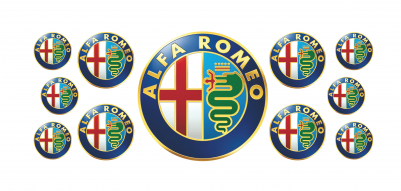 Alfa Romeo Domed Emblems - Alfa Romeo (400x300), Png Download