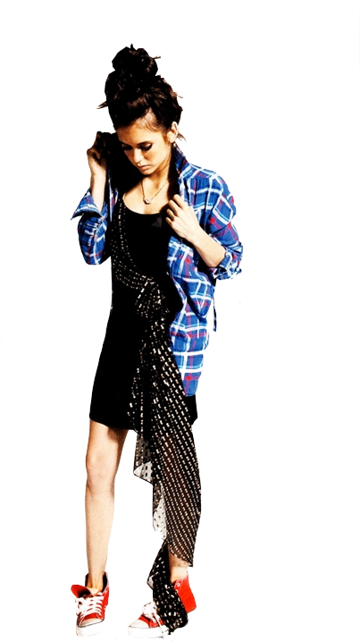 Nina Dobrev/png/ - Nina Dobrev Nylon Magazine (454x756), Png Download
