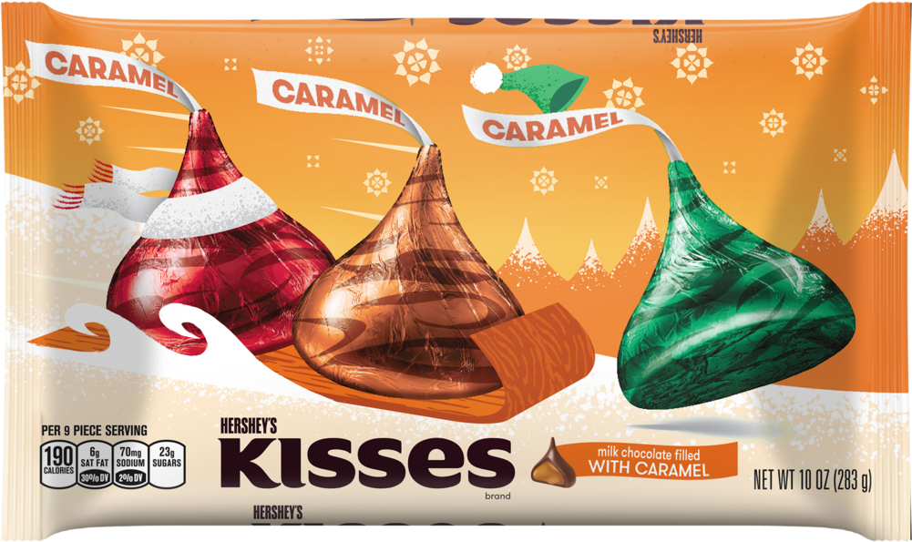 Hersheys Kisses Milk Chocolate, With Caramel - 10 Oz (1000x1000), Png Download