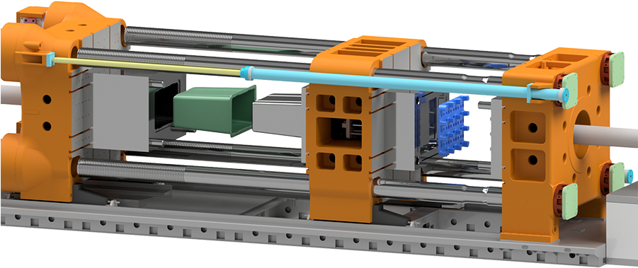 Dual Tools/moldings Synchronized In Single System - 射出 成型 機 規格 (900x397), Png Download