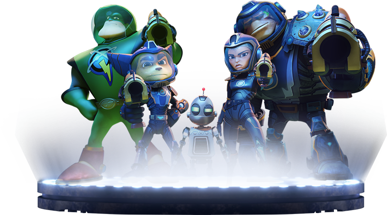 Ratchet And Clank Galactic Rangers - Ratchet & Clank Blu-ray (787x437), Png Download