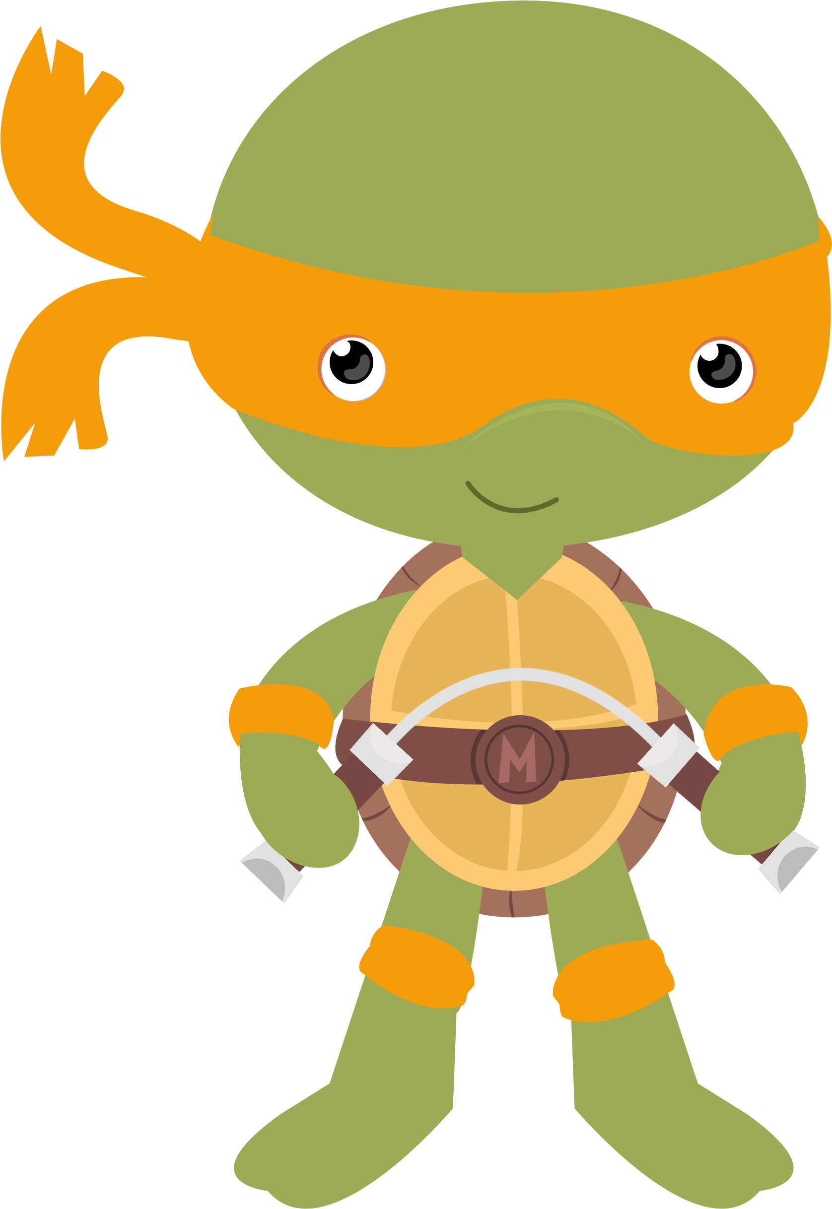 Ninja Turtles Alphabet Png - Ninja Turtles Baby Png (2292x2692), Png Download