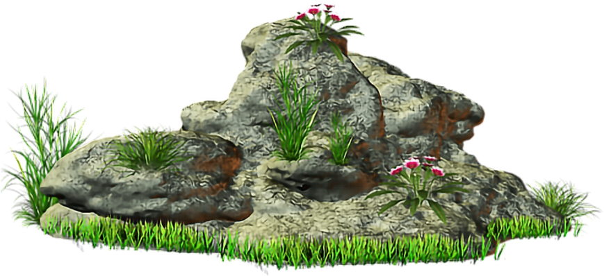 Rock Stone Grass @ladymariacristina - Stone Clip Art (1024x1024), Png Download