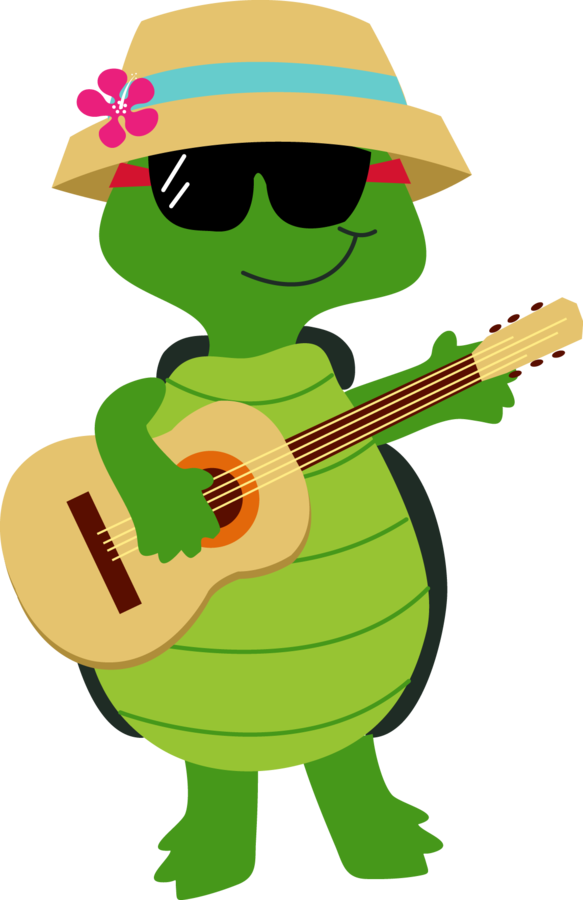Turtle Clipart Spring Clipart Baby Turtle Clipart Rainbow - Summer Turtle Clipart (583x900), Png Download