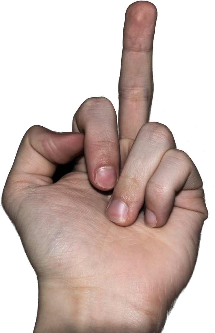 Middle Finger Png (708x1080), Png Download