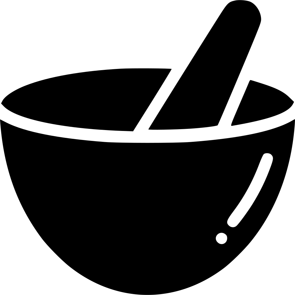 Mortar Pestle Hand Grind Mix Bowl Comments - Mortar And Pestle Icon (980x980), Png Download