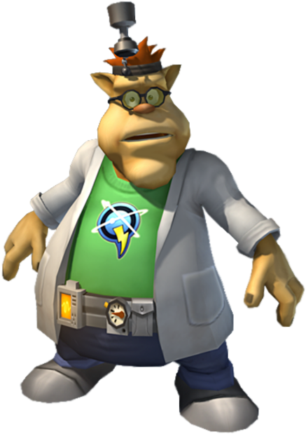 Big Al, In His Captain Qwark Fanshirt - Ratchet And Clank 3 Al (513x640), Png Download