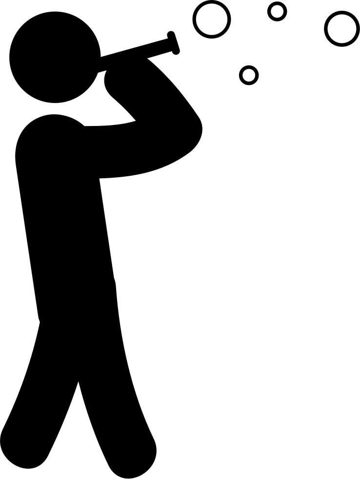 Man Making Soap Bubbles Comments - Icone Bulle De Savon (738x981), Png Download